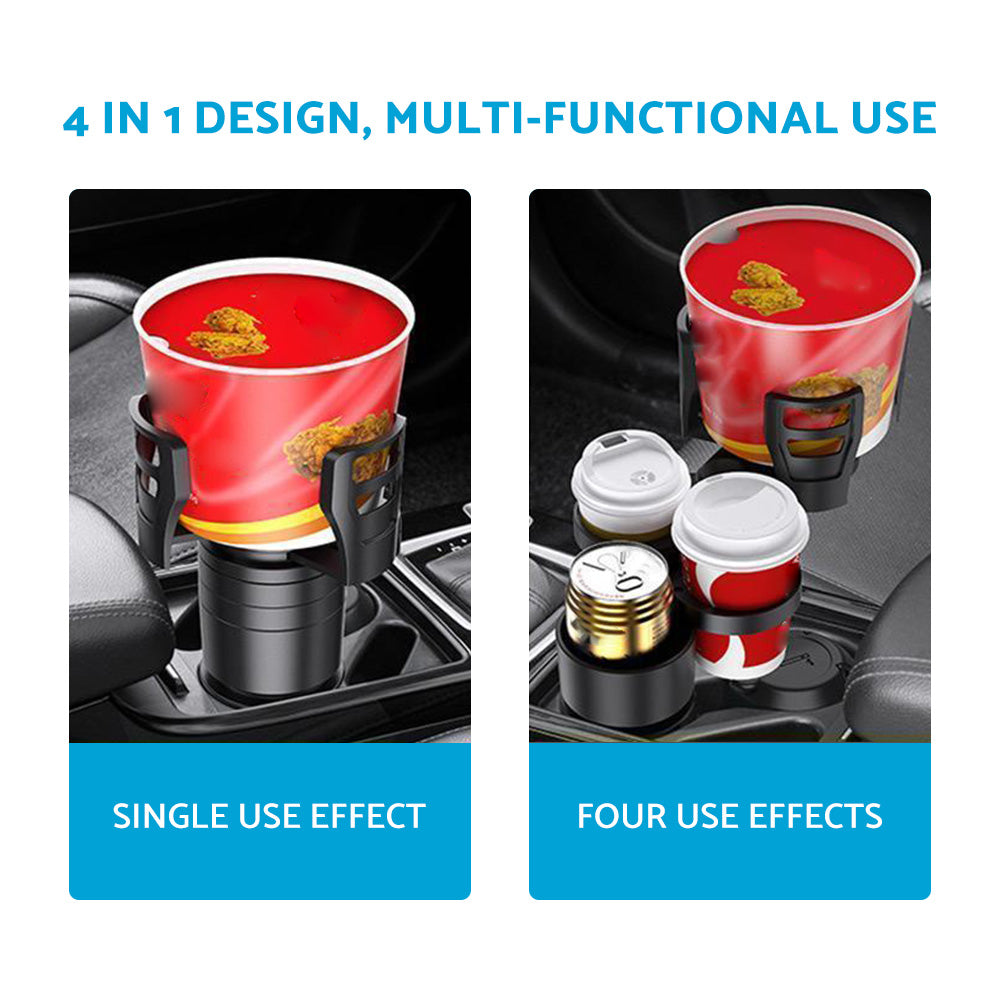 4-in-1 Adjustable Car Cup Holder Expander Adapter Tray for Drink Bottles