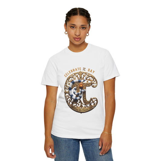 Pi Day T‑Shirt — Celebrate π Day Vintage Decorative Pi Design. Wild Geometry: The Pi-Thon Math Art