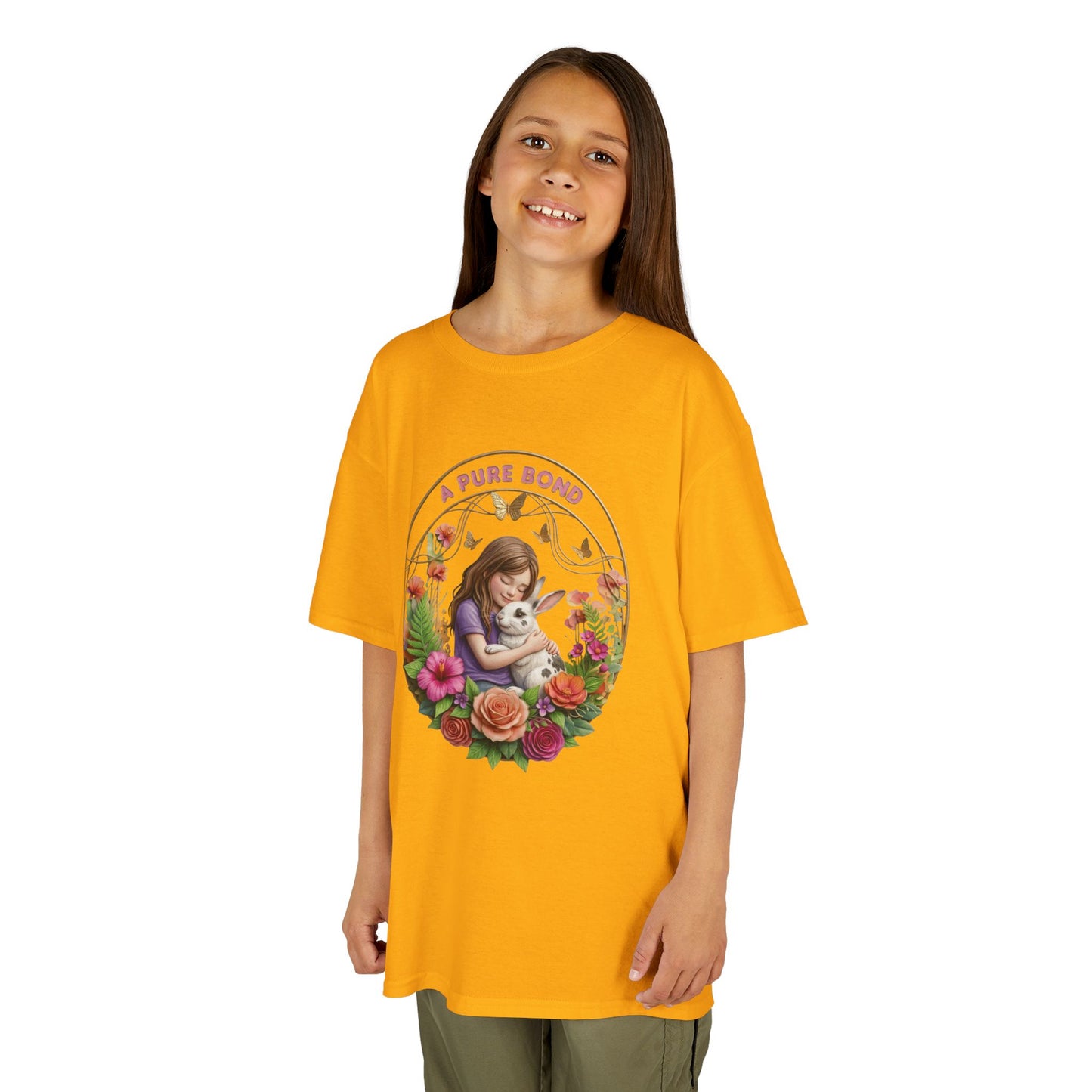 Kids Tee — "A Pure Bond" Mother and Child Floral Illustration