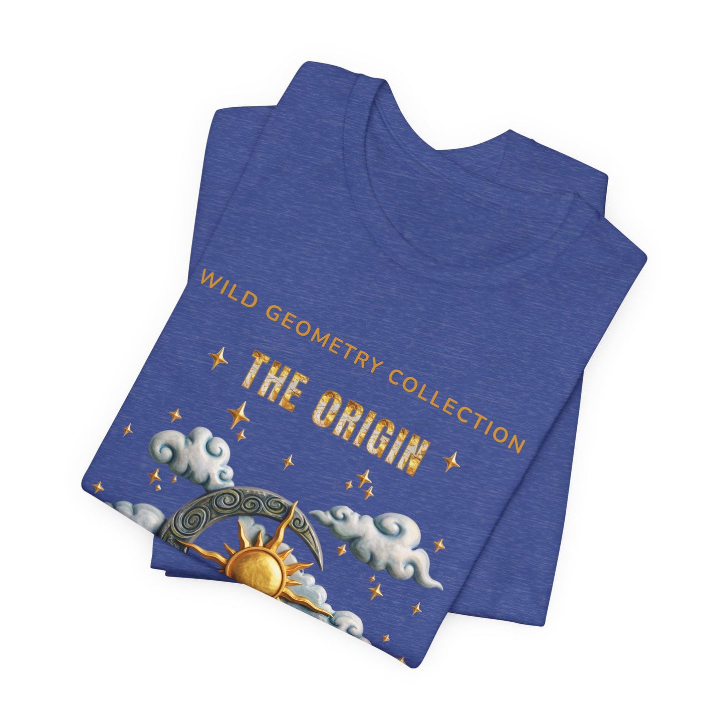 The Origin Sun and Moon Celestial Art Graphic Tee. Celestial Geometry Shirt