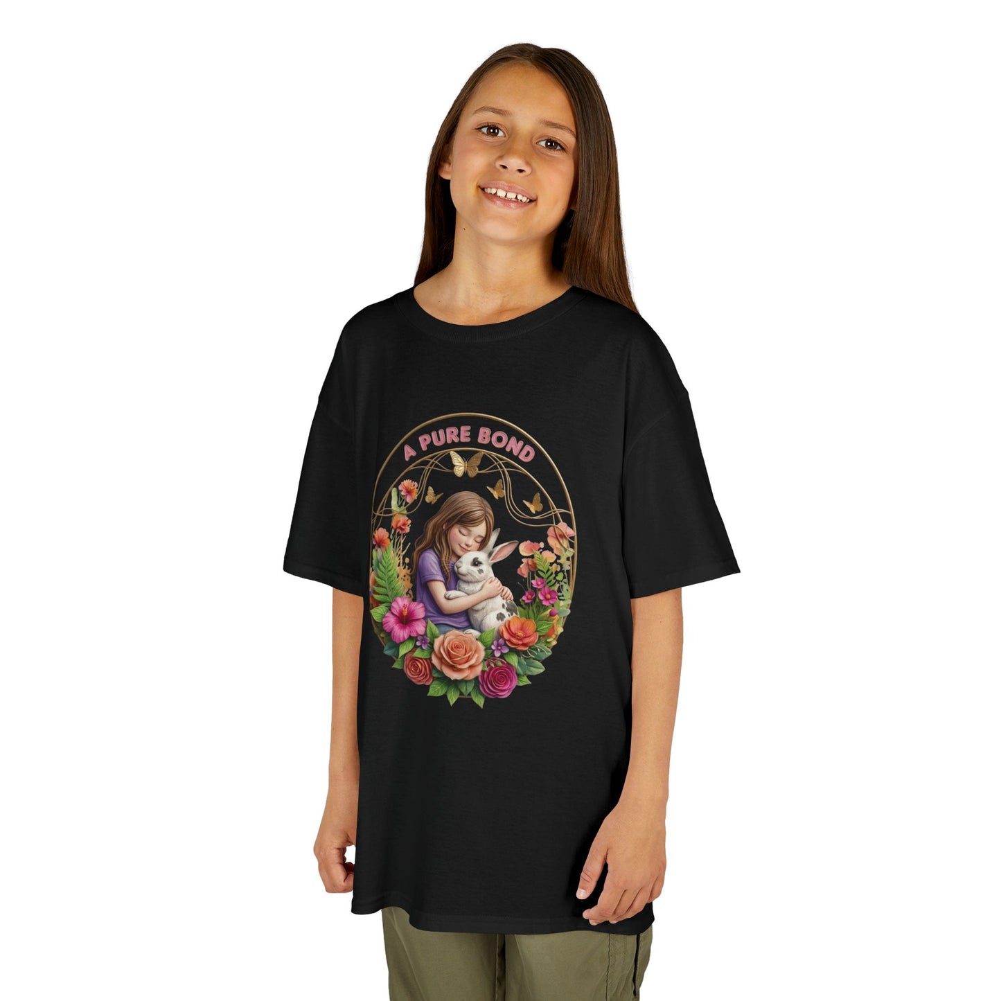 Kids Tee — "A Pure Bond" Mother and Child Floral Illustration