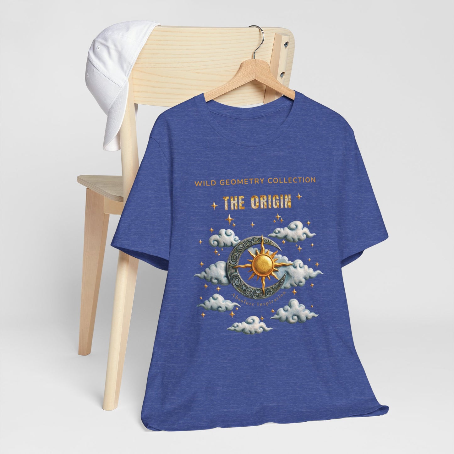 The Origin Sun and Moon Celestial Art Graphic Tee. Celestial Geometry Shirt