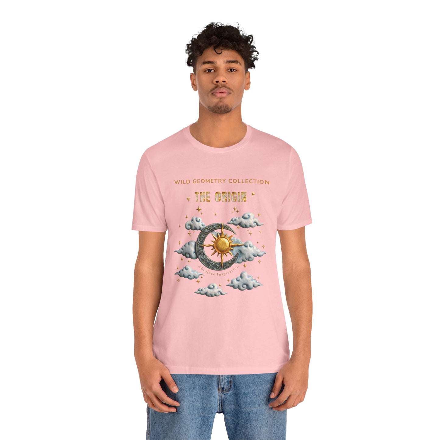 The Origin Sun and Moon Celestial Art Graphic Tee. Celestial Geometry Shirt
