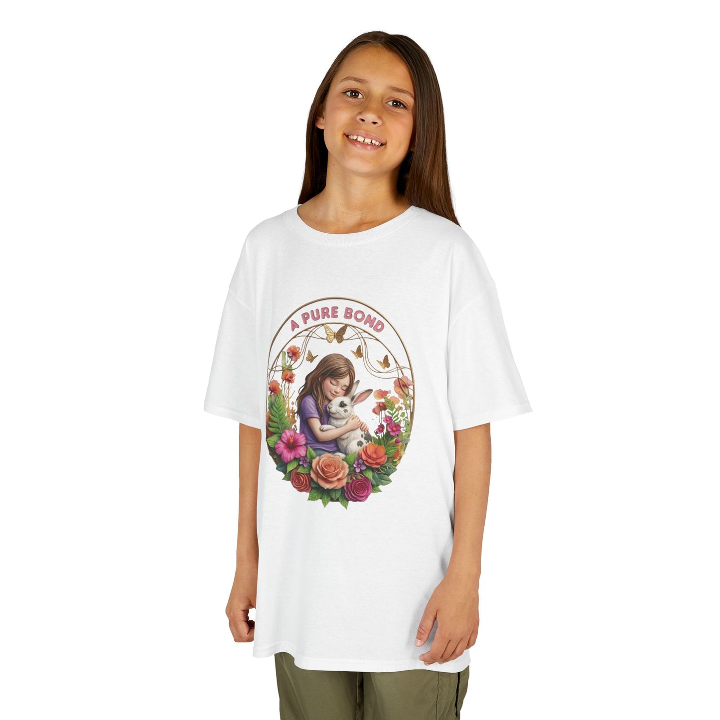 Kids Tee — "A Pure Bond" Mother and Child Floral Illustration