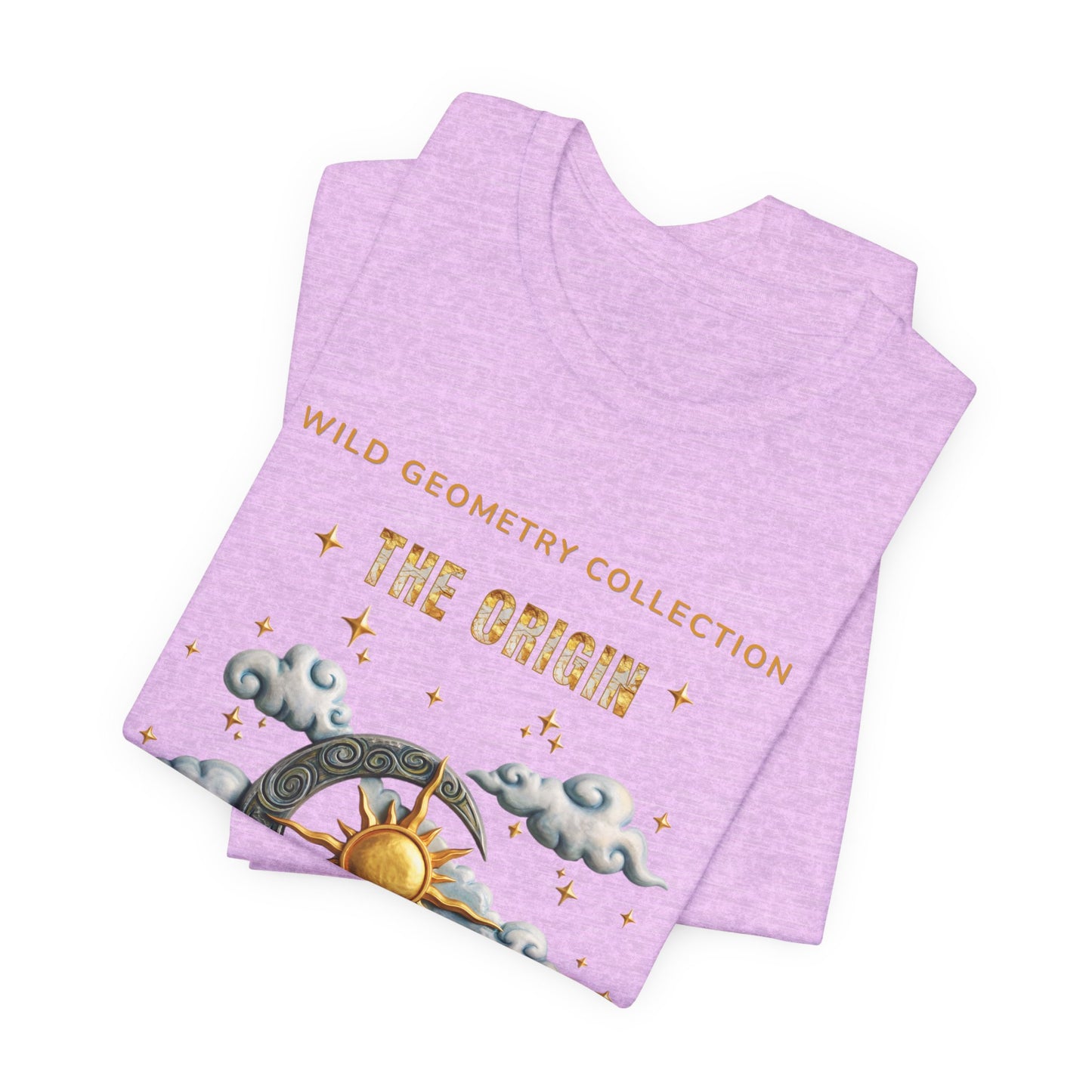 The Origin Sun and Moon Celestial Art Graphic Tee. Celestial Geometry Shirt