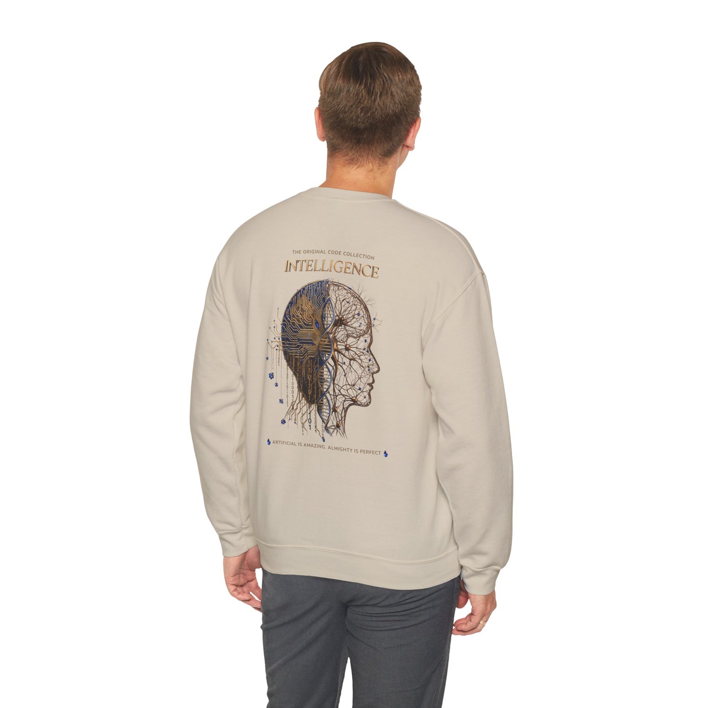 The Mind. AI Intelligence Graphic Sweatshirt — 'The Original Code Collection: Discover the AI in the Back'