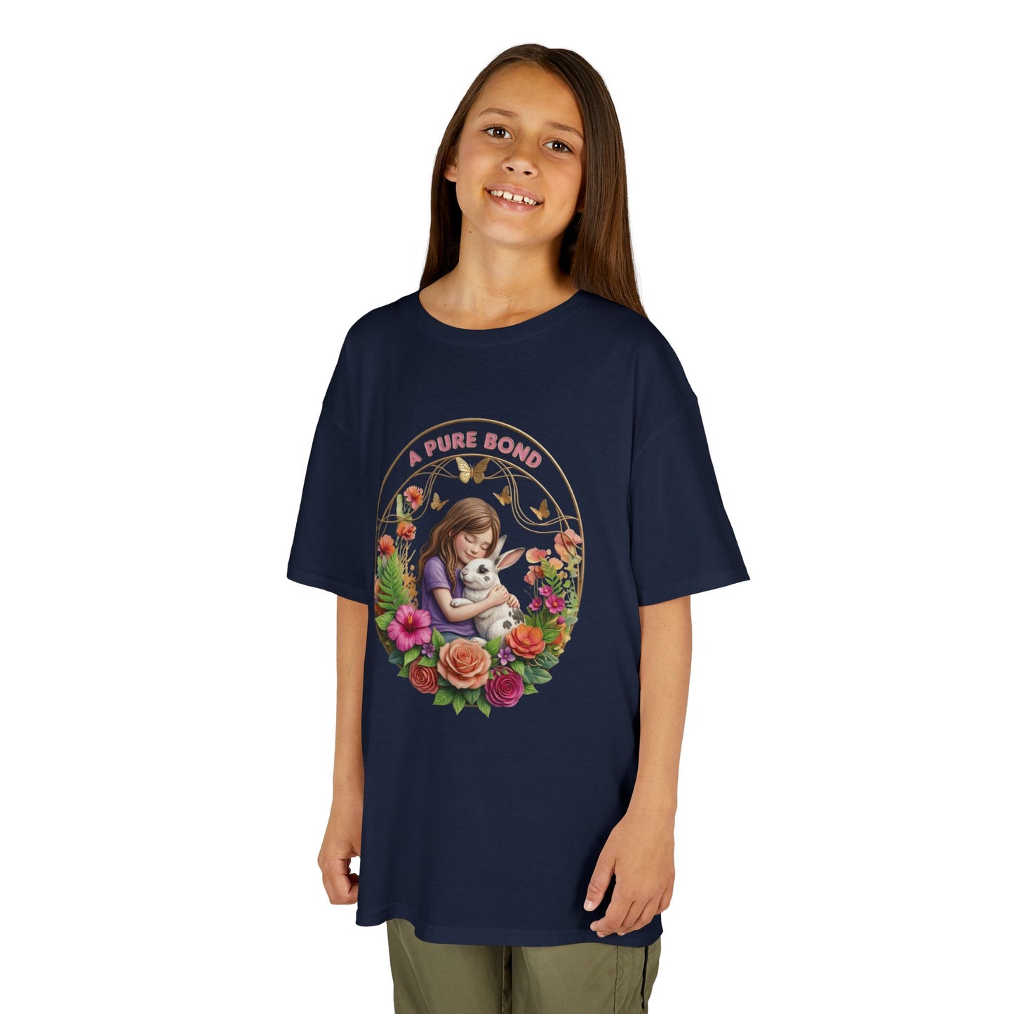 Kids Tee — "A Pure Bond" Mother and Child Floral Illustration
